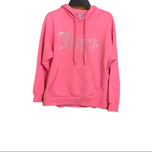 Juicy Couture Tops - Juicy Couture x Forever 21 | Size M Hot Pink Studded Pullover Hoodie
